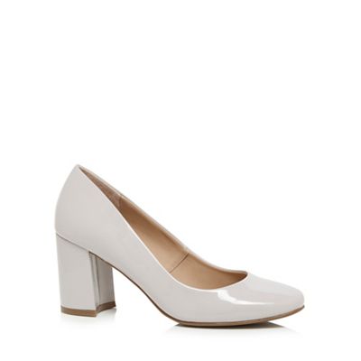 The Collection Light pink patent block heel high courts